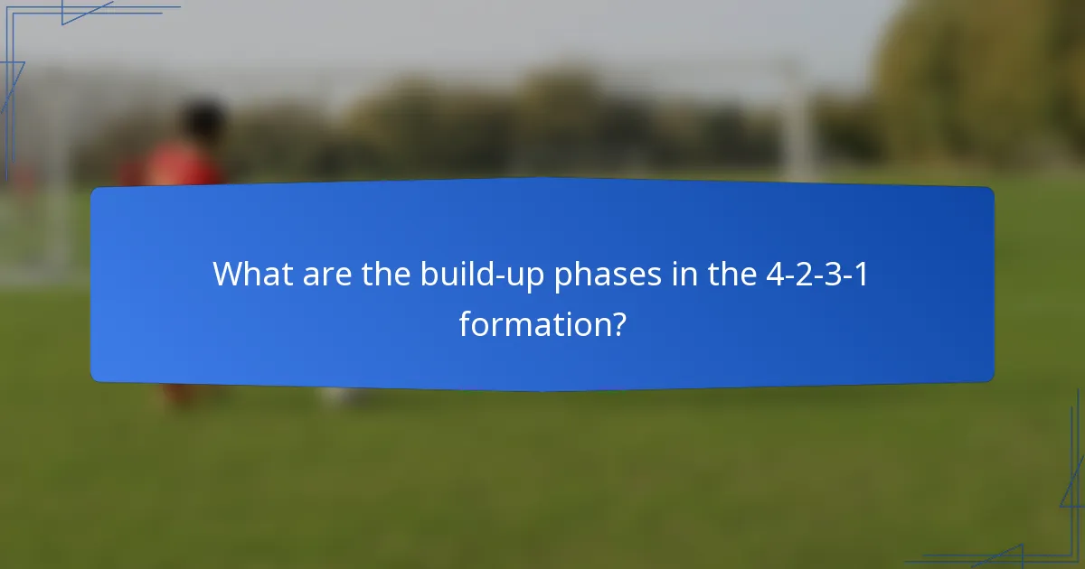 What are the build-up phases in the 4-2-3-1 formation?
